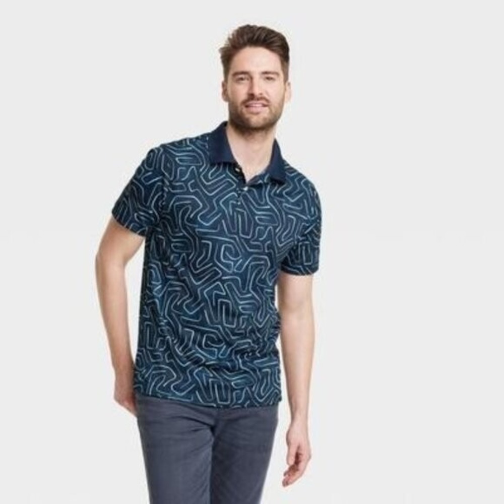 Men's Regular Fit Short Sleeve Performance Polo Shirt - Goodfellow & Co™ Dark Te